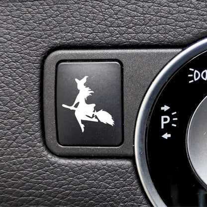 Witch Car Button Vinyl Decals – Spooky Halloween Interior Decor – Car Accessories | MotorWorld Marketplace