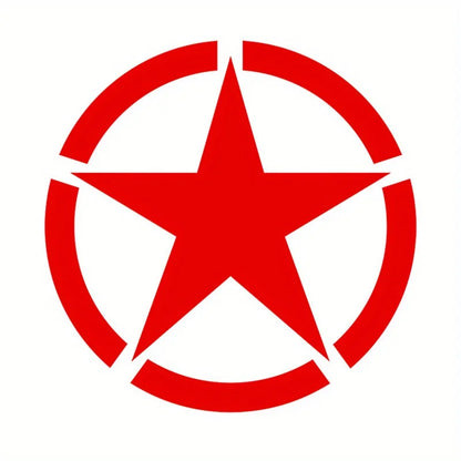 WWII 5-Point Star Car Decals | Reflective, Scratch-Proof Red – Car Accessories | MotorWorld Marketplace