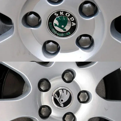 Skoda Wheel Center Hub Caps Logo – All Models