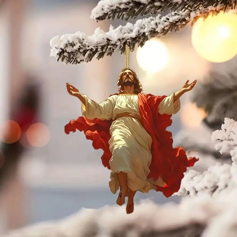 2D Jesus Rearview Mirror Pendant – Catholic Car Decor