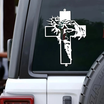 Jesus Cross Prayer Decal – High-Quality Car & Truck Sticker – Car Accessories | MotorWorld Marketplace