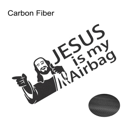 Jesus Is My Airbag Vinyl Decal – Safety Car & Truck Sticker Carbon Fiber – Car Accessories | MotorWorld Marketplace