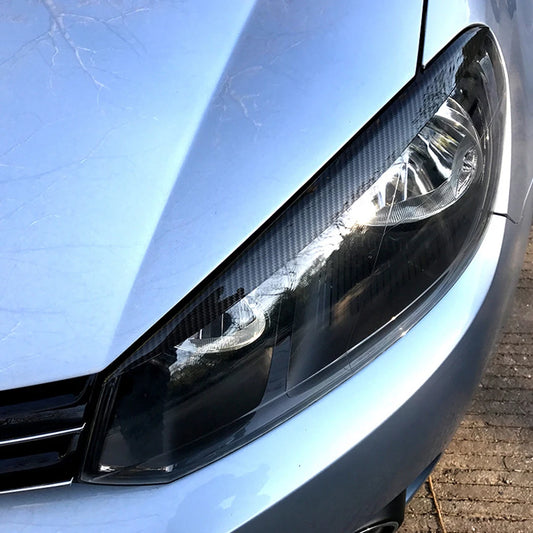 2Pcs Headlight Eyebrow Trim for VW Golf 2008-2013