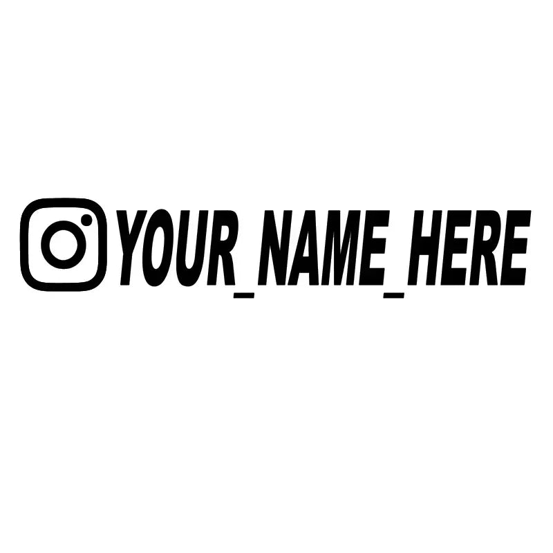 Custom Instagram Username Vinyl Decal for Car & Motorcycle black Send me the name – Car Accessories | MotorWorld Marketplace
