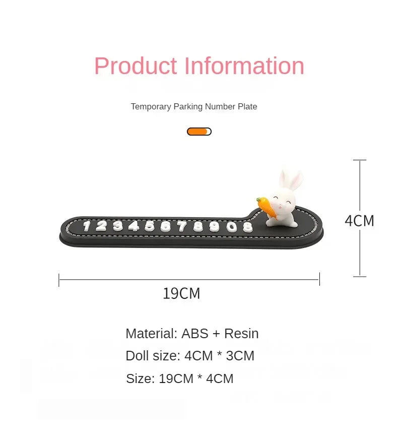 Cartoon Bunny Parking Card Set – Pro Temporary Stop Sign – Car Accessories | MotorWorld Marketplace