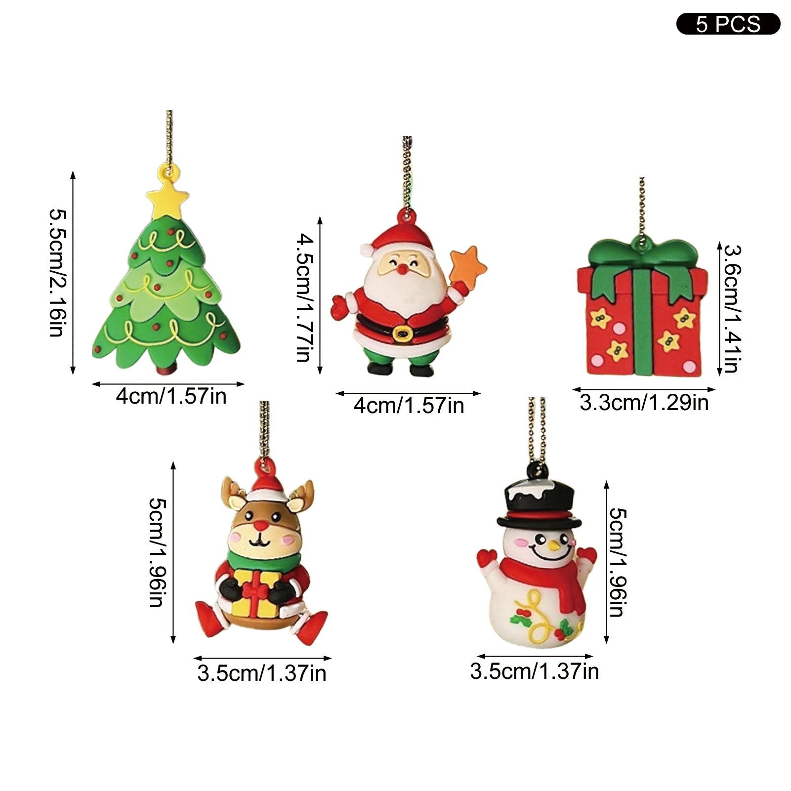 3/5Pcs Xmas Car Mirror Ornaments Set – Santa & Reindeer Decor 5pcs – Car Accessories | MotorWorld Marketplace