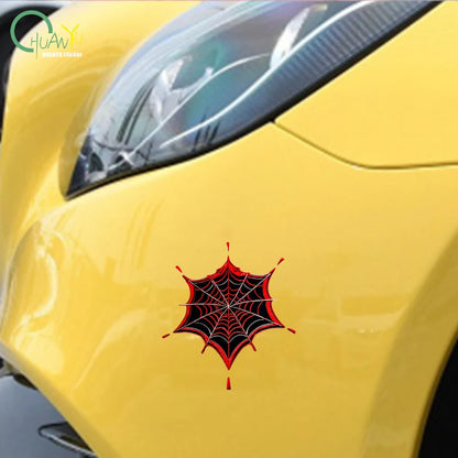 Hollow Spider Web Car Sticker – Gothic Waterproof Concealer – Car Accessories | MotorWorld Marketplace