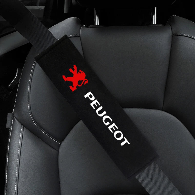 2PCS Seat Belt Shoulder Pads for Peugeot