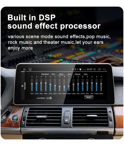Système Android 12.3 pouces 2024 avec CarPlay sans fil pour BMW X5/X6 - Navigation GPS
