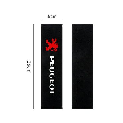 2PCS Seat Belt Shoulder Pads for Peugeot