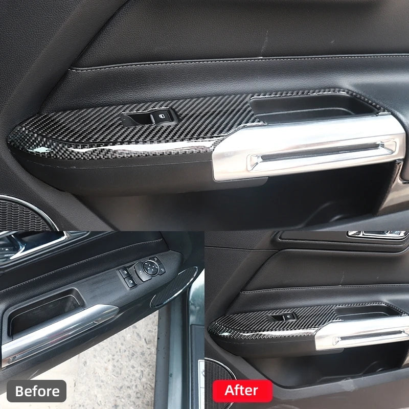 Carbon Fiber Window Switch Trim for Mustang GT 2015-2021