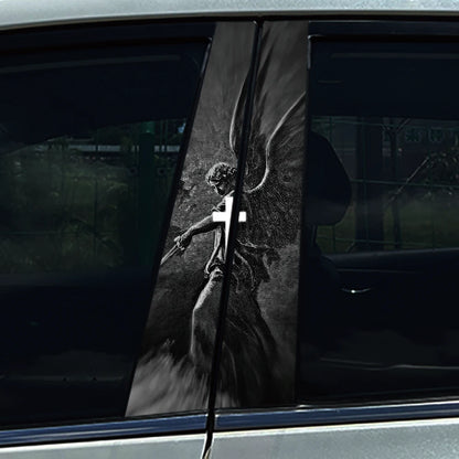 God Prayer Jesus Cross B-Pillar Sticker Waterproof Decal