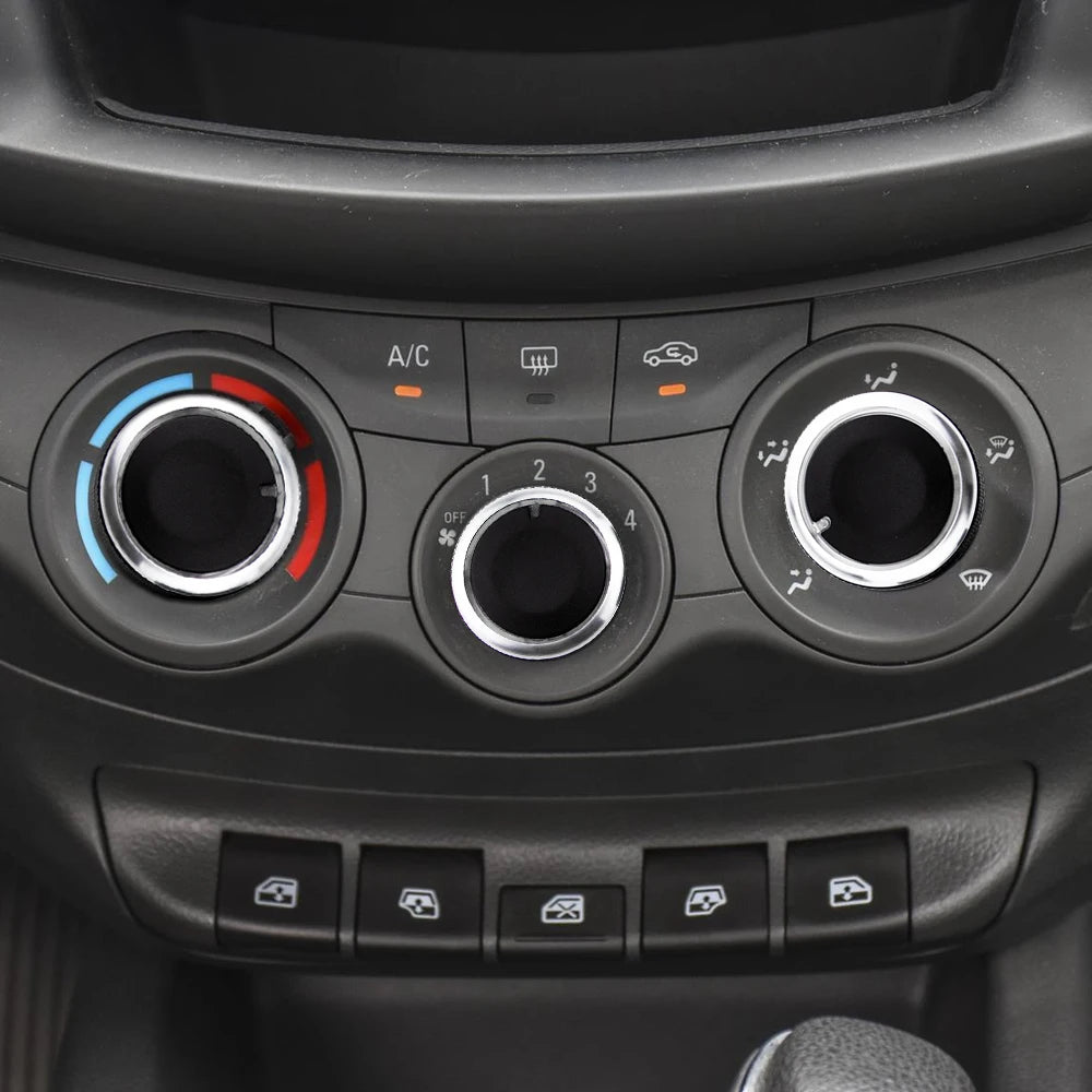 Lot de 3 boutons de climatisation en aluminium pour Chevrolet Sail 2008-2014 