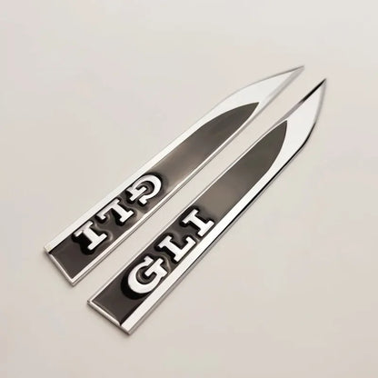 3D Metal Fender Badge Emblems for VW Golf 5/6/7 GTD GLI
