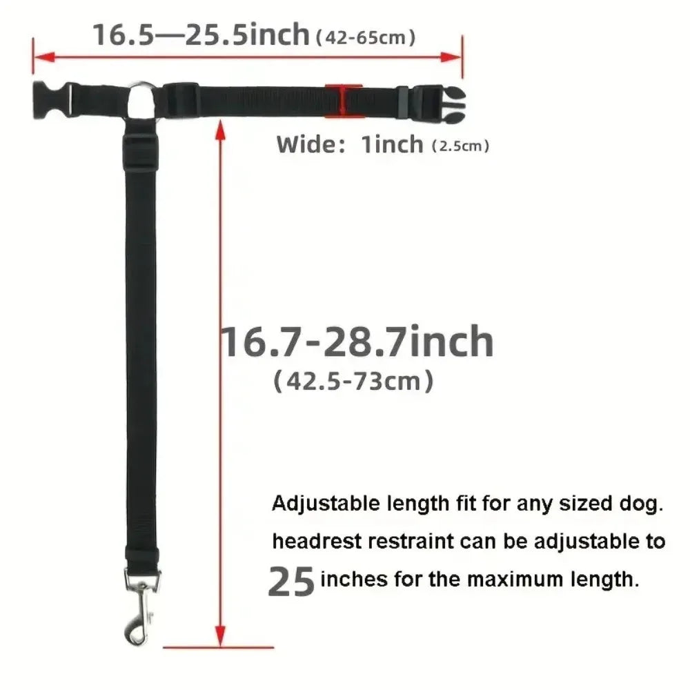 Adjustable Pet Car Seat Belt Headrest Restraint – Safe Travel – Car Accessories | MotorWorld Marketplace