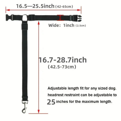 Adjustable Pet Car Seat Belt Headrest Restraint – Safe Travel – Car Accessories | MotorWorld Marketplace