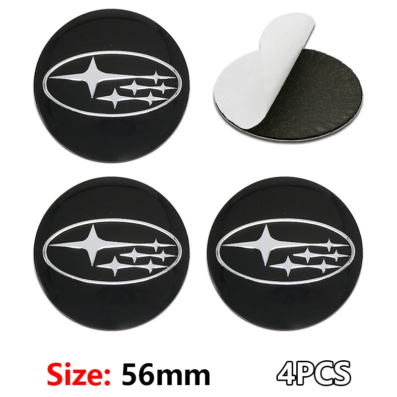 (NOT SOLD TO EUROPE) 4PCS 56/60mm Hub Covers Decals for Subaru WRX STI BRZ 56mm-Black Subaru-4pcs – Car Accessories | MotorWorld Marketplace