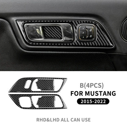 Real Carbon Fiber Interior Trim for Ford Mustang 2015-2023 04 Soft Carbon – Car Accessories | MotorWorld Marketplace