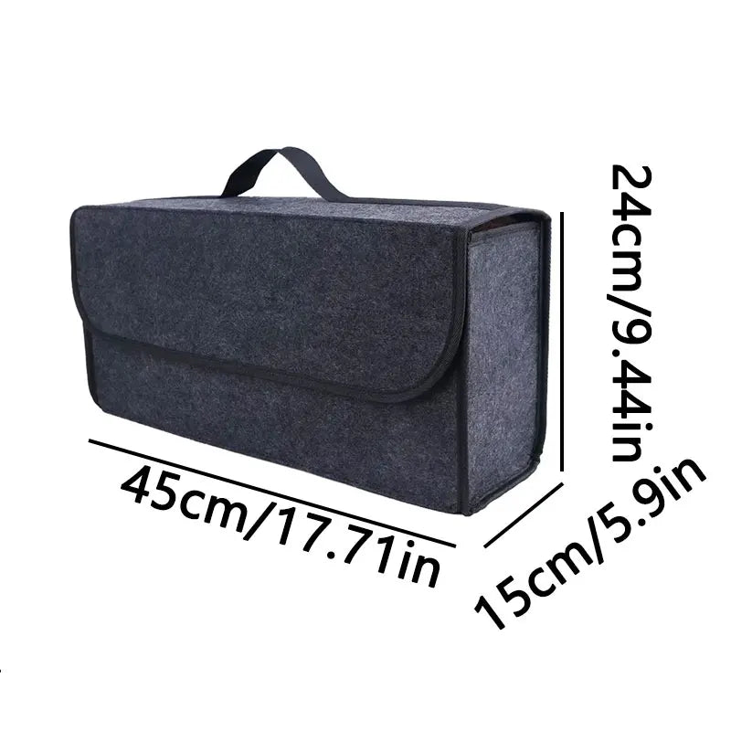 Large Felt Anti-Slip Car Trunk Organizer – Pro Storage Box 45x24x15cm – Car Accessories | MotorWorld Marketplace