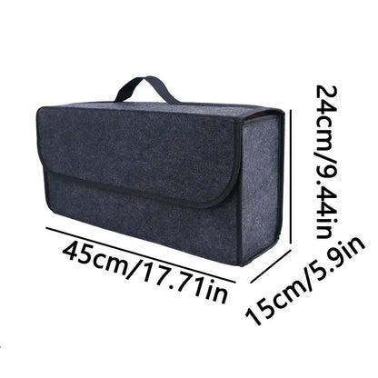 Large Felt Anti-Slip Car Trunk Organizer – Pro Storage Box 45x24x15cm – Car Accessories | MotorWorld Marketplace