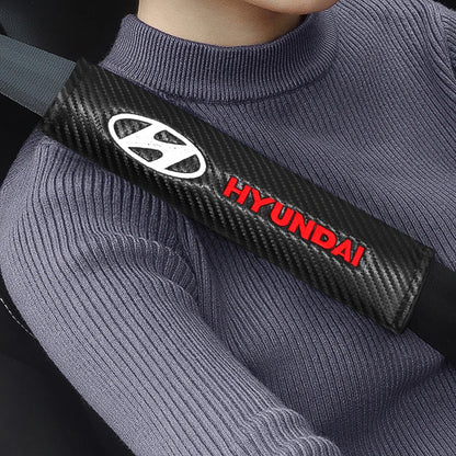 Hyundai Carbon Fiber Seat Belt Pads