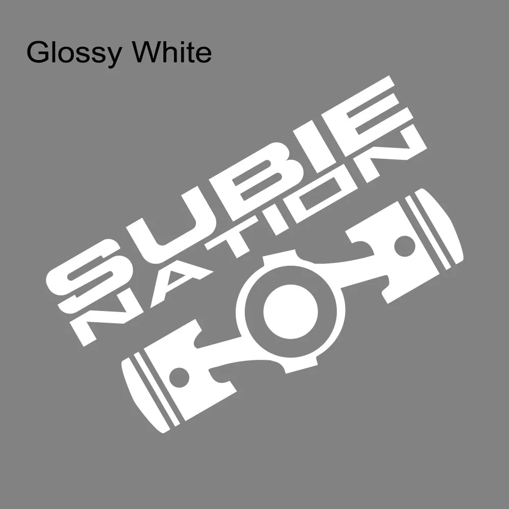SUBIE Nation JDM Sticker 20x10.7cm for Subaru WRX BRZ STI Glossy White 20x10.7cm – Car Accessories | MotorWorld Marketplace