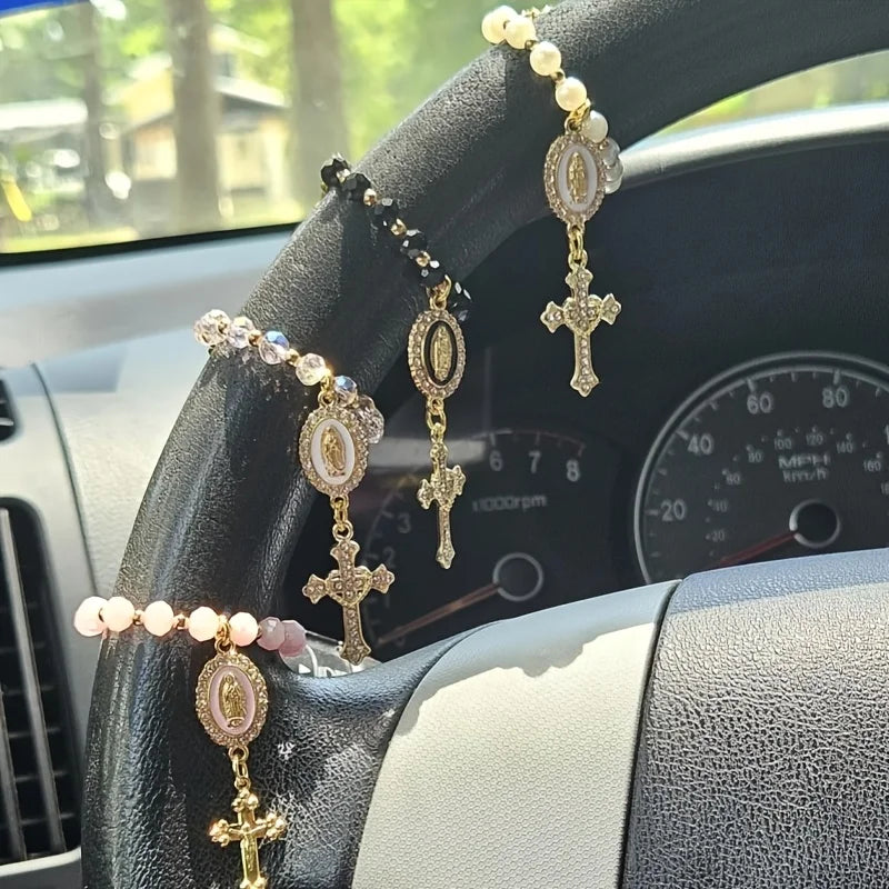 Luxury Our Lady of Guadalupe Car Rosary Ornament Charm – Car Accessories | MotorWorld Marketplace