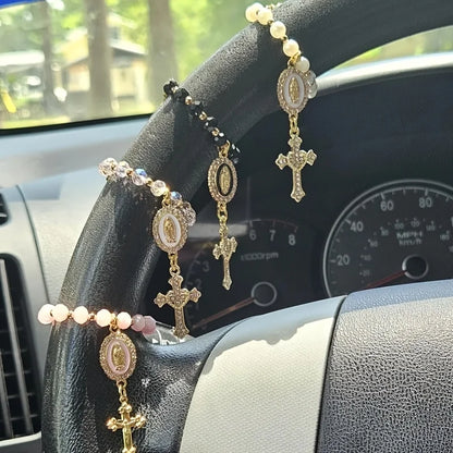 Luxury Our Lady of Guadalupe Car Rosary Ornament Charm – Car Accessories | MotorWorld Marketplace