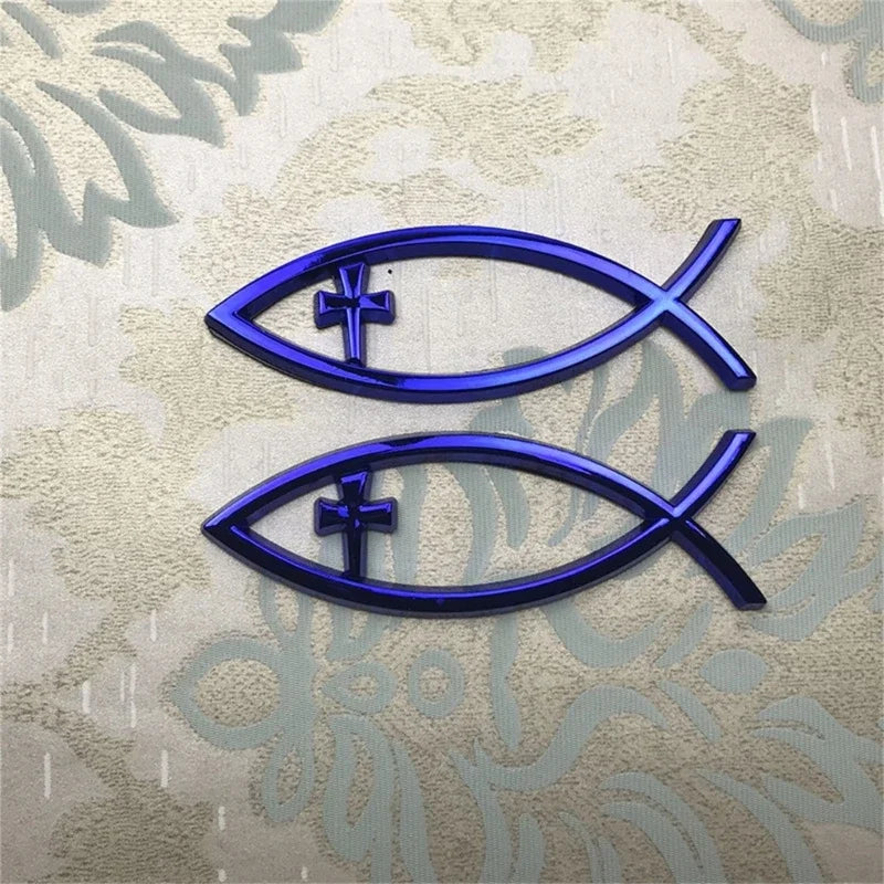 Waterproof Ichthys Car Sticker – Christian Fish Badge Decal – Car Accessories | MotorWorld Marketplace