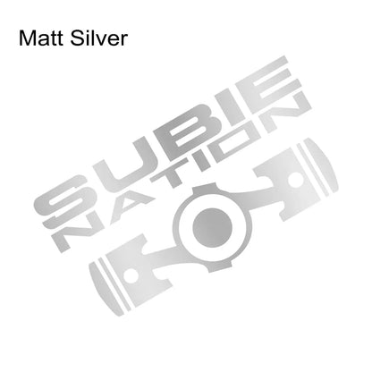 SUBIE Nation JDM Sticker 20x10.7cm for Subaru WRX BRZ STI Matt Silver 20x10.7cm – Car Accessories | MotorWorld Marketplace