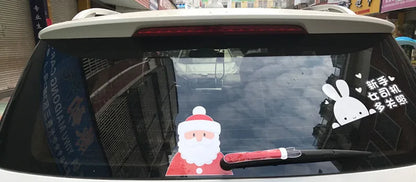 Christmas Car Window Sticker – Santa Elk Glass Decor, Durable