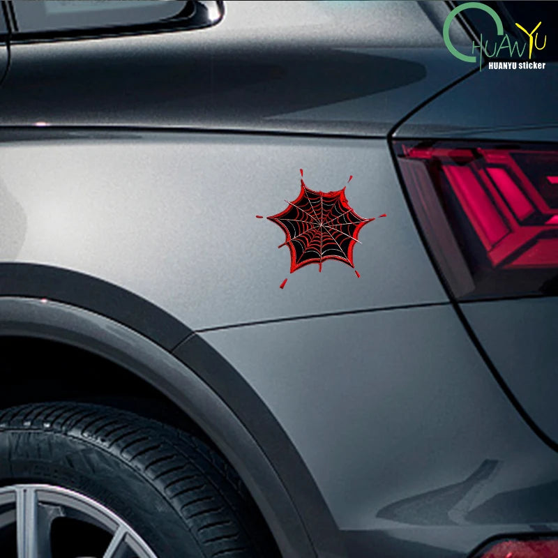 Hollow Spider Web Car Sticker – Gothic Waterproof Concealer – Car Accessories | MotorWorld Marketplace