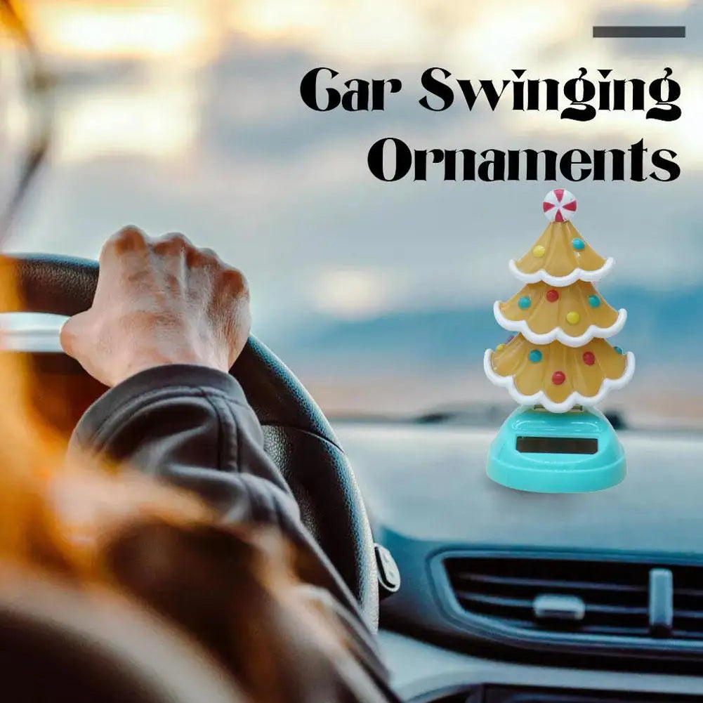 New 2025-2026 Solar Dancing Christmas Tree Car Ornament