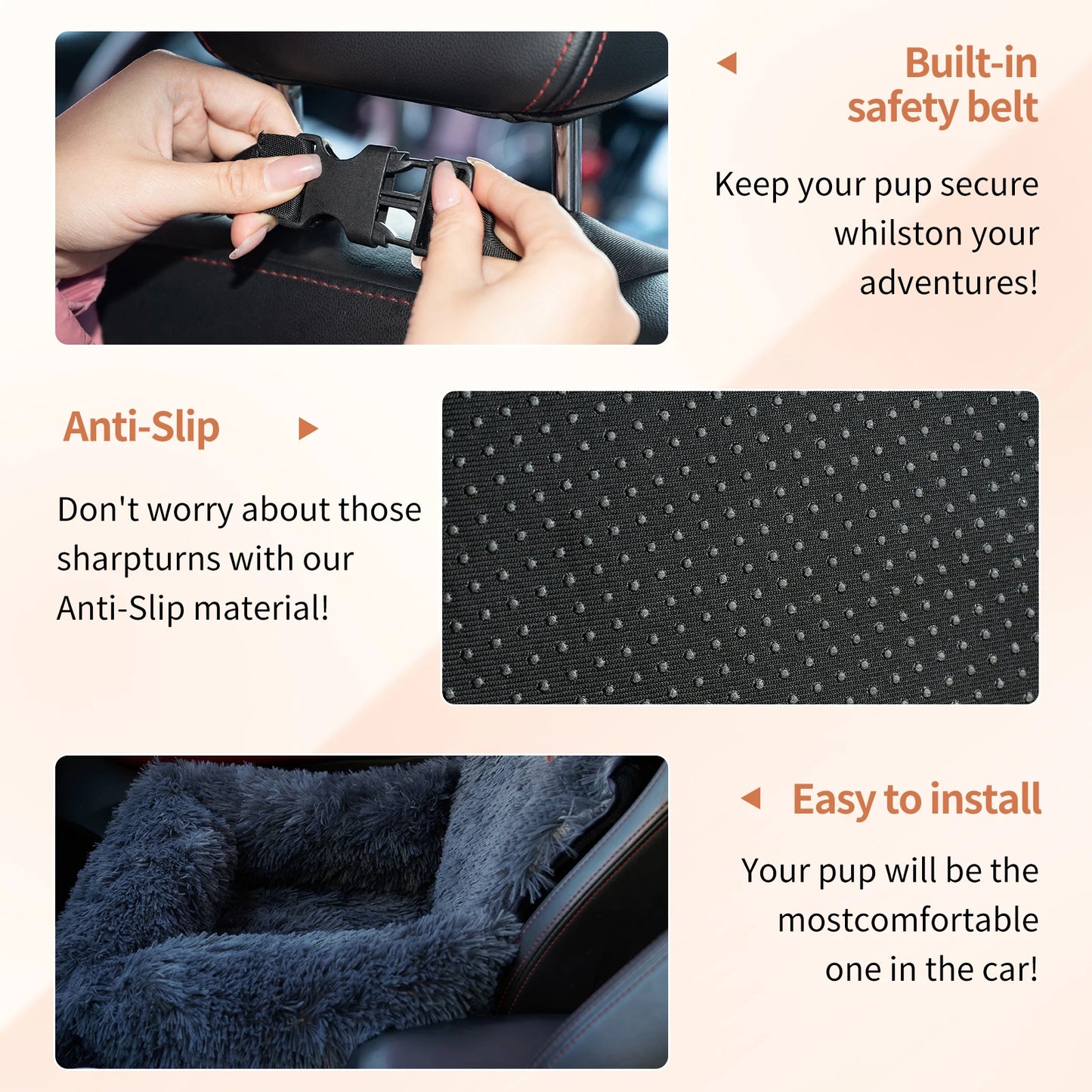 Large Dog Car Seat Sofa, Dual Back Seat, Washable Safety – Car Accessories | MotorWorld Marketplace