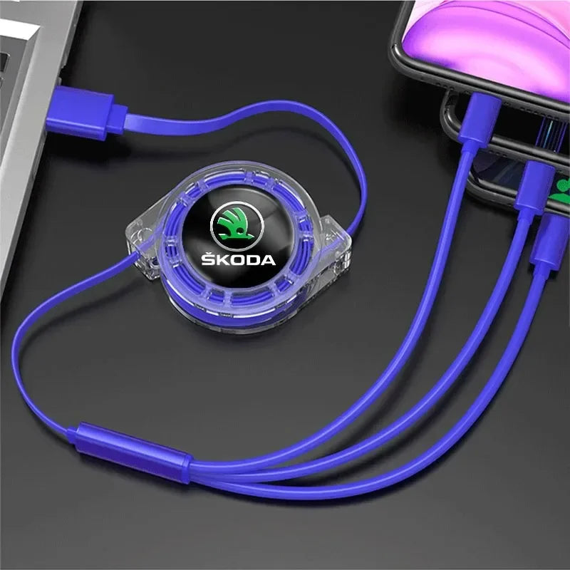 3-in-1 USB Type C Charger for Skoda
