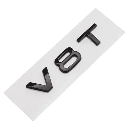 3D ABS V6T V8T Emblem Badge for Audi A4L A5 A6L S4 S5 A7