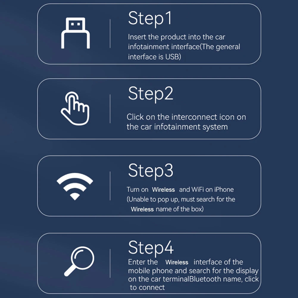 Wireless CarPlay & Android Auto Adapter USB Plug&Play OEM
