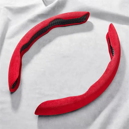 Brown Suede 38CM Universal Steering Wheel Cover Non-Slip Red – Car Accessories | MotorWorld Marketplace