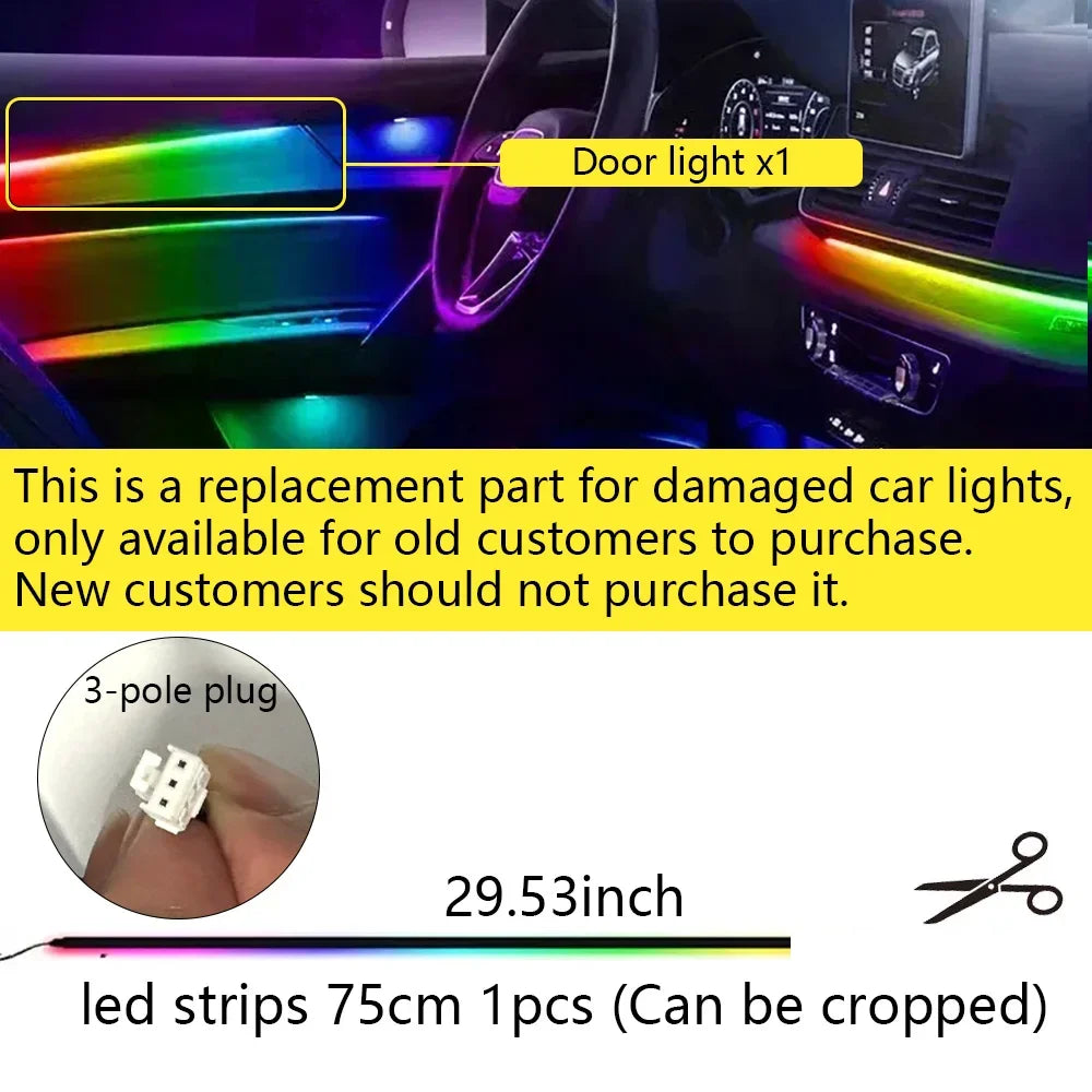 For Bentley Flying Spur 3Y/4N RGB 22in1 Ambient Light Kit