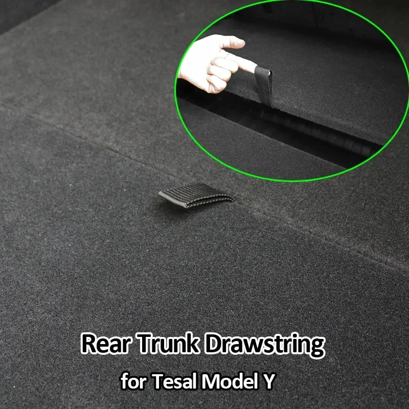 Tesla Model Y Trunk Handle Strap & Mat Organizer Kit