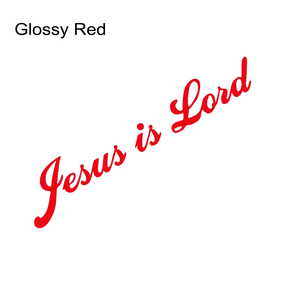 Jesus is Lord Vinyl Decal – Christian Auto & Laptop Sticker Glossy Red – Car Accessories | MotorWorld Marketplace