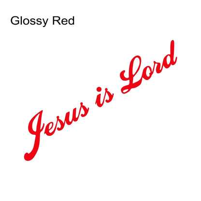 Jesus is Lord Vinyl Decal – Christian Auto & Laptop Sticker Glossy Red – Car Accessories | MotorWorld Marketplace