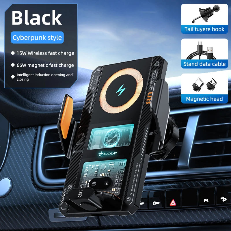 Smart Auto-Clamp Car Mount, 15W/66W Fast Wireless Charger Black – Car Accessories | MotorWorld Marketplace