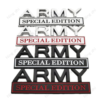 ARMY SPECIAL EDITION 3D Chrome Emblem Badge – Pro Styling – Car Accessories | MotorWorld Marketplace