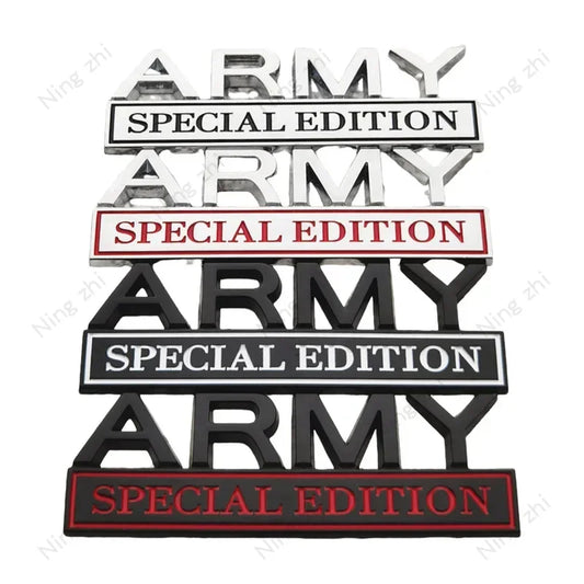 ARMY SPECIAL EDITION 3D Chrome Emblem Badge – Pro Styling – Car Accessories | MotorWorld Marketplace