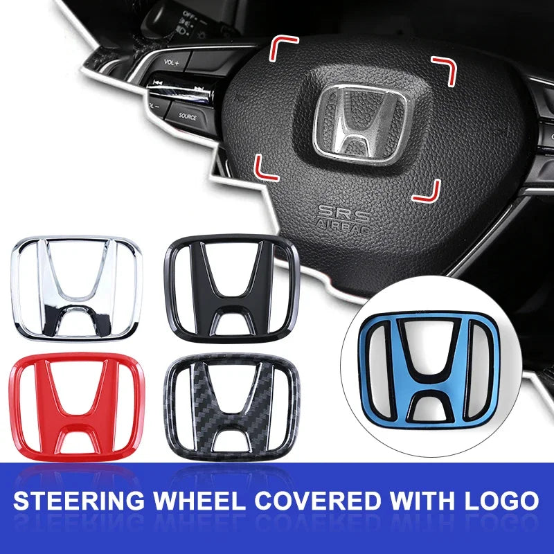 Honda Steering Wheel Badge Sticker - Mugen Style, 1Pc