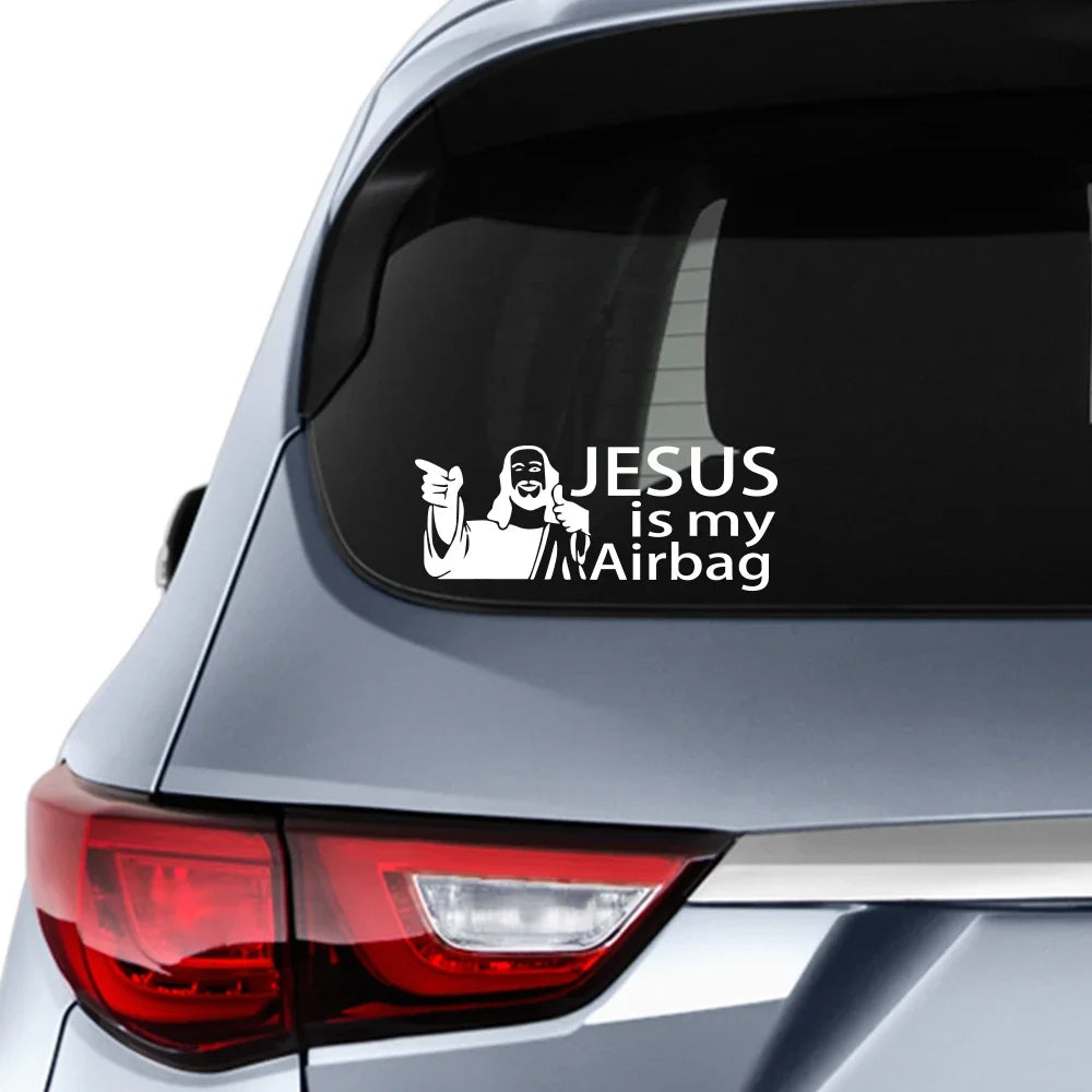 Jesus Is My Airbag Vinyl Decal – Safety Car & Truck Sticker – Car Accessories | MotorWorld Marketplace