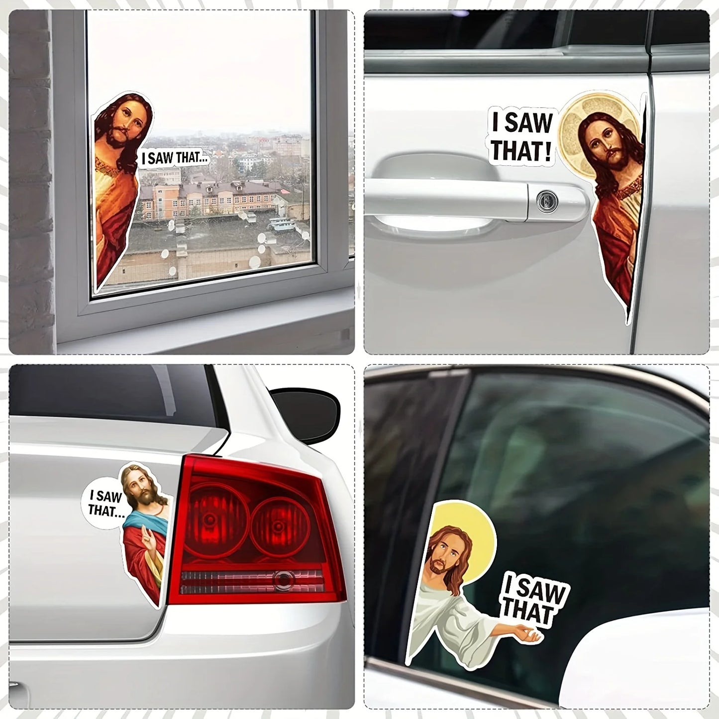 Jesus I Saw That Car Sticker – Durable Vinyl Auto Decal