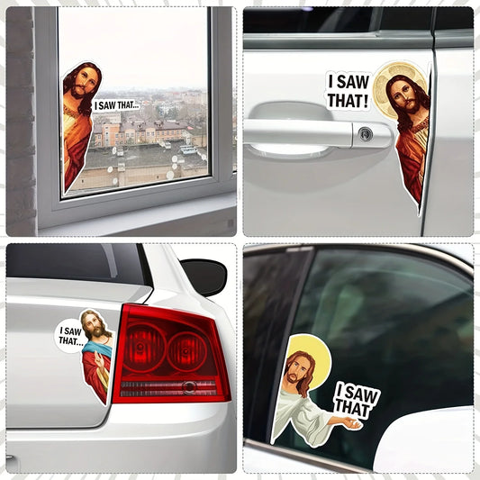 Jesus I Saw That Car Sticker – Durable Vinyl Auto Decal