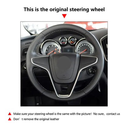 Galon de volant en cuir perforé noir pour Vauxhall, Opel et Buick